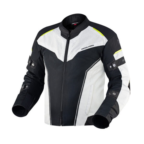 Kurtka tekstylna REBELHORN HIFLOW IV BLACK/SILVER/FLO YELLOW