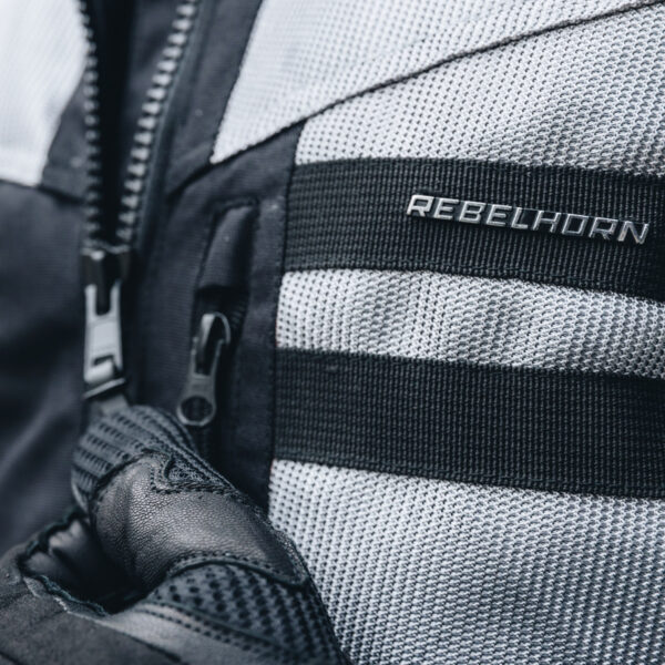 Kurtka tekstylna REBELHORN SCANDAL II SILVER/BLACK - obrazek 3