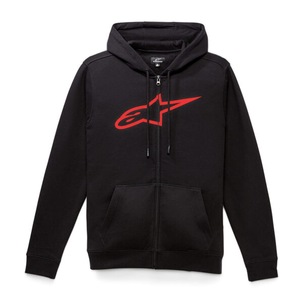Bluza z kapturem na zamek ALPINESTARS AGELESS II BLACK/RED
