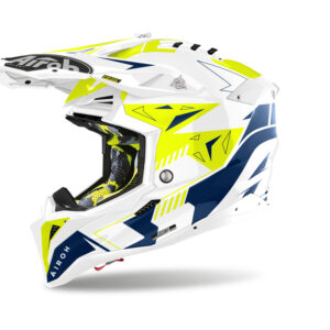 Kask AIROH AVIATOR 3 SPIN YELLOW/BLUE GLOSS