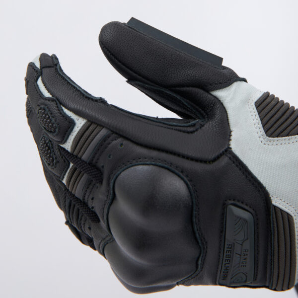 Rękawice skórzane REBELHORN RANGE BLACK/LIGHT GREY - obrazek 7