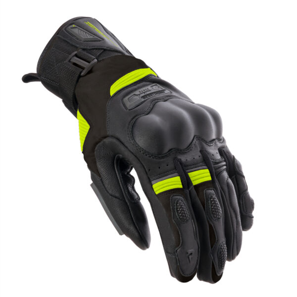 Rękawice skórzane REBELHORN RANGE BLACK/ANTHRACITE/FLUO YELLOW - obrazek 2