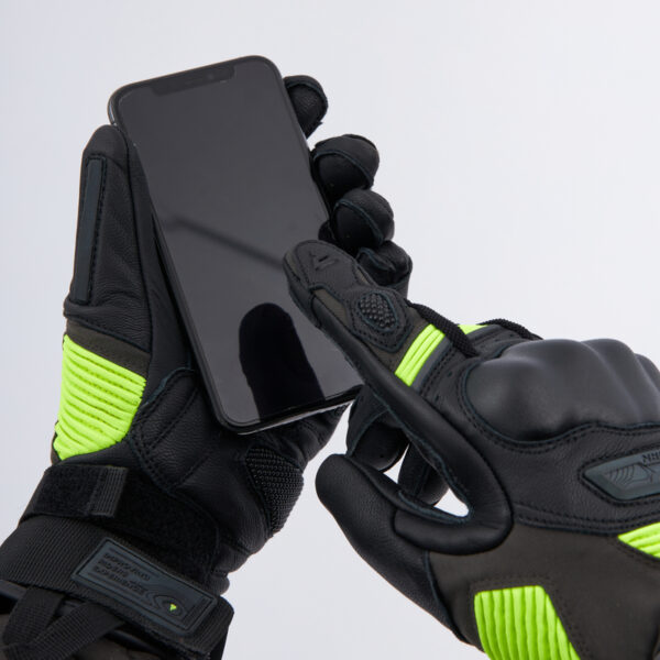 Rękawice skórzane REBELHORN RANGE BLACK/ANTHRACITE/FLUO YELLOW - obrazek 10