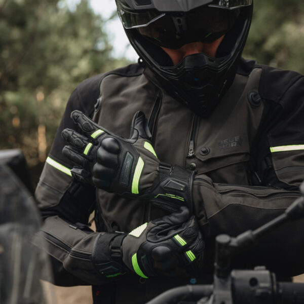 Rękawice skórzane REBELHORN RANGE BLACK/ANTHRACITE/FLUO YELLOW - obrazek 11