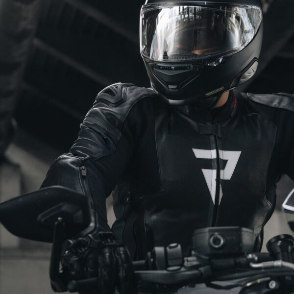 Kurtka skórzana REBELHORN VELOCE BLACK/WHITE - obrazek 14