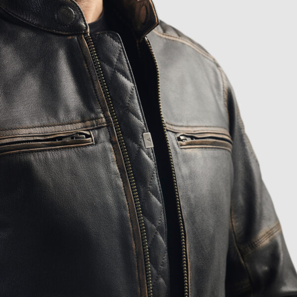 Kurtka skórzana REBELHORN HUNTER II VINTAGE BROWN - obrazek 10
