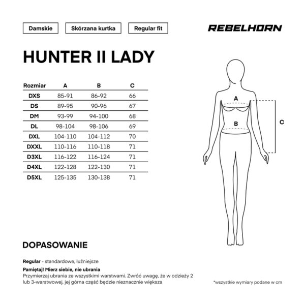 Kurtka skórzana REBELHORN HUNTER II LADY BLACK - obrazek 14