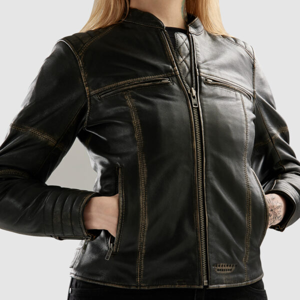 Kurtka skórzana REBELHORN HUNTER II LADY VINTAGE BROWN - obrazek 8