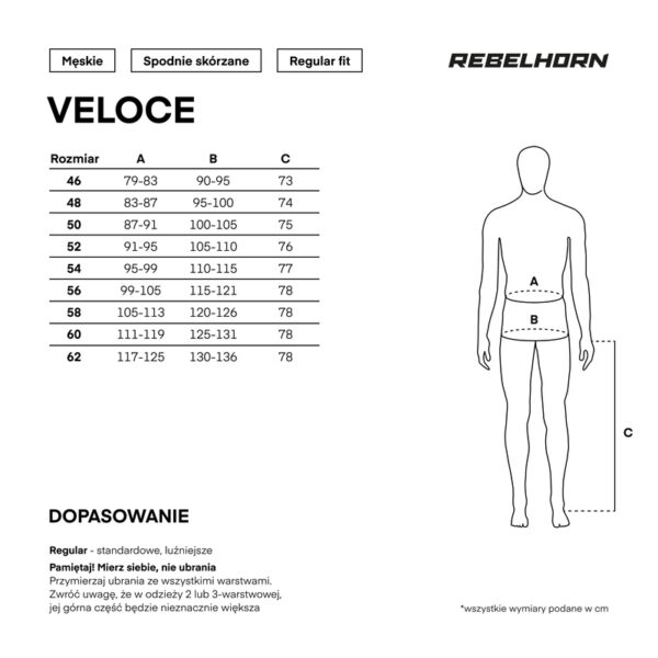 Spodnie skórzane REBELHORN VELOCE BLACK/WHITE - obrazek 13