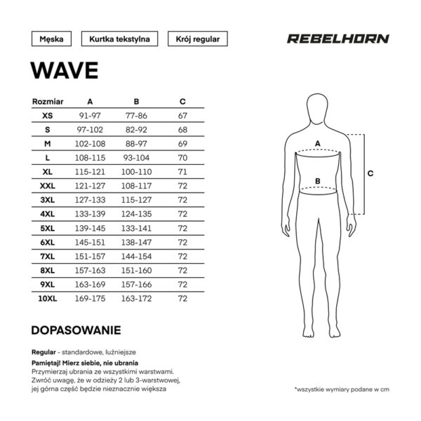 Kurtka tekstylna REBELHORN WAVE BLACK - obrazek 19
