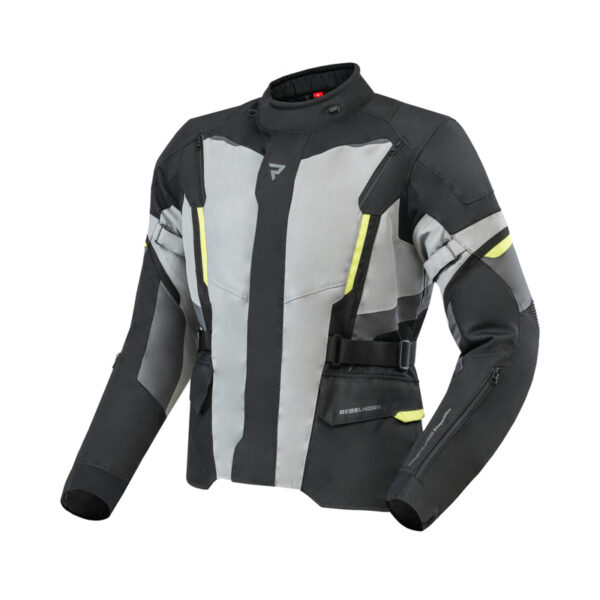 Kurtka tekstylna REBELHORN SCOUT BLACK/GREY/FLUO YELLOW