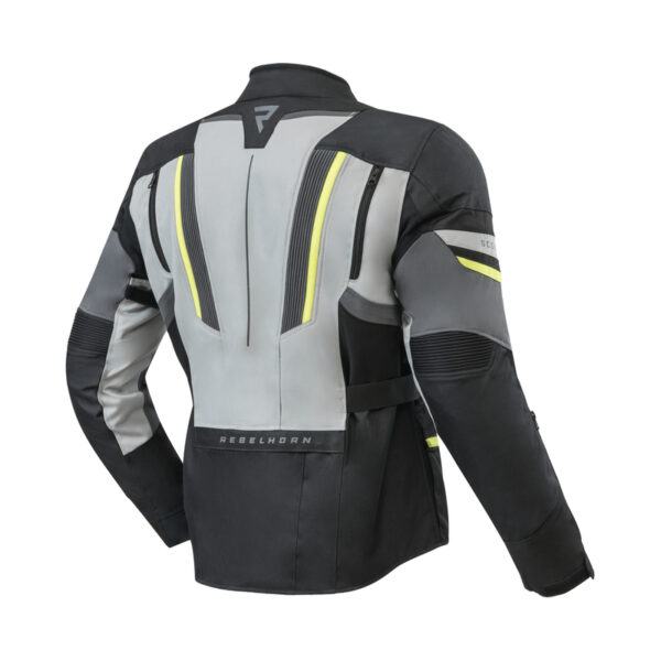 Kurtka tekstylna REBELHORN SCOUT BLACK/GREY/FLUO YELLOW - obrazek 2