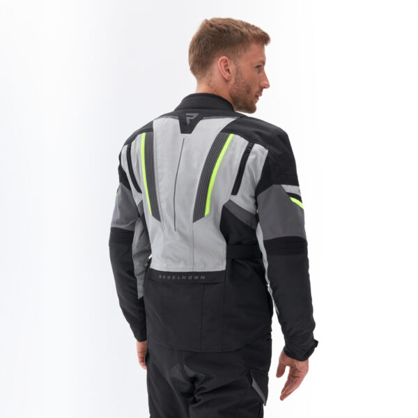 Kurtka tekstylna REBELHORN SCOUT BLACK/GREY/FLUO YELLOW - obrazek 5