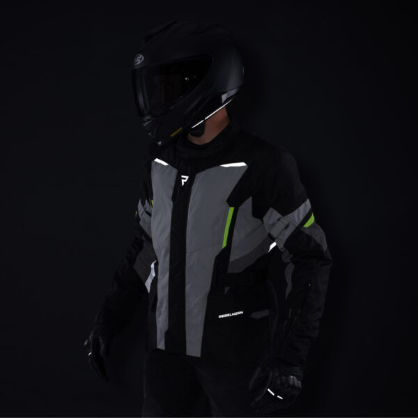 Kurtka tekstylna REBELHORN SCOUT BLACK/GREY/FLUO YELLOW - obrazek 11