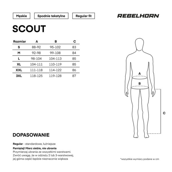 Spodnie tekstylne REBELHORN SCOUT BLACK - obrazek 14