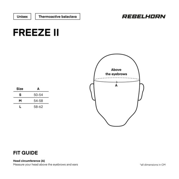 Kominiarka termoaktywna REBELHORN FREEZE II BLACK - obrazek 12