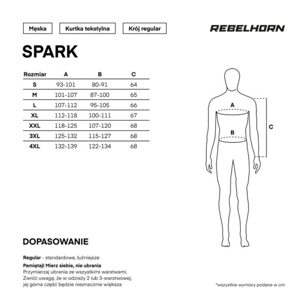 Kurtka tekstylna REBELHORN SPARK BLACK - obrazek 17