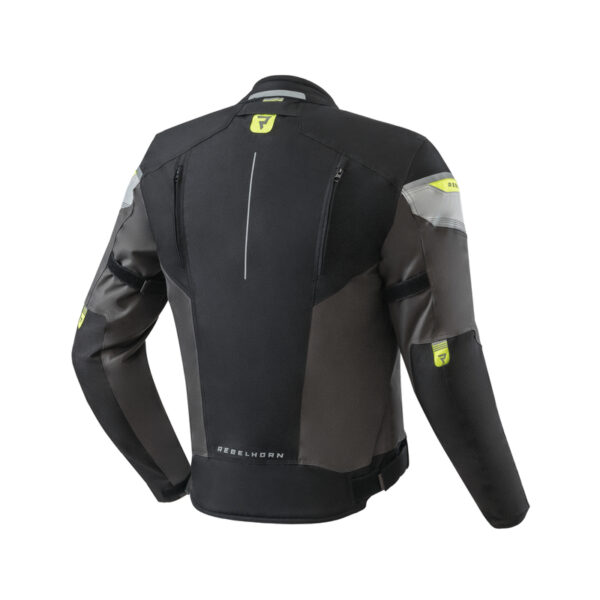 Kurtka tekstylna REBELHORN SPARK BLACK/GREY/FLUO YELLOW - obrazek 2