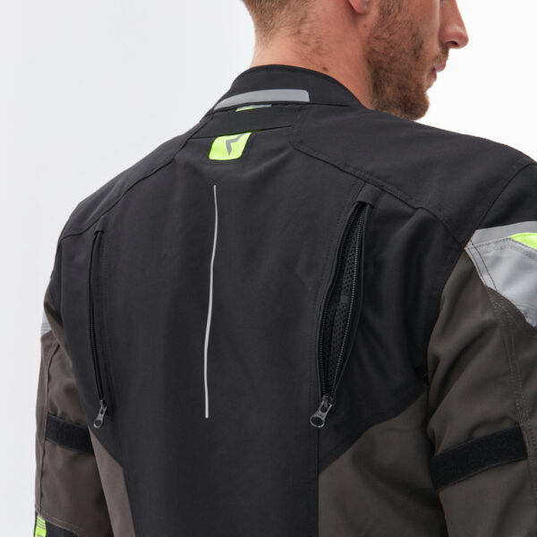 Kurtka tekstylna REBELHORN SPARK BLACK/GREY/FLUO YELLOW - obrazek 8