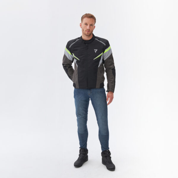 Kurtka tekstylna REBELHORN SPARK BLACK/GREY/FLUO YELLOW - obrazek 13
