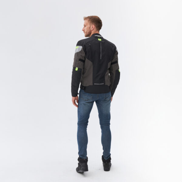 Kurtka tekstylna REBELHORN SPARK BLACK/GREY/FLUO YELLOW - obrazek 14