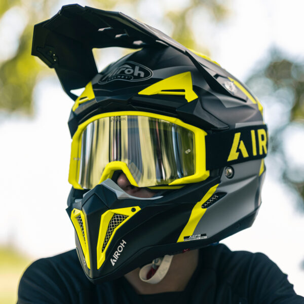Gogle AIROH BLAST XR1 YELLOW MATT - SZYBA SILVER MIRRORED (1 SZYBA W ZESTAWIE) - obrazek 3