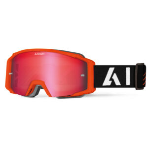 Gogle AIROH BLAST XR1 ORANGE MATT - SZYBA RED MIRRORED (1 SZYBA W ZESTAWIE)