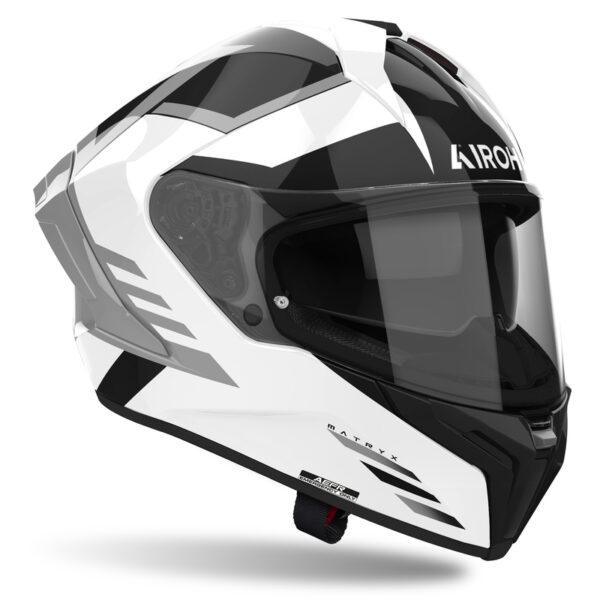 Kask AIROH MATRYX THRON WHITE GLOSS - obrazek 2