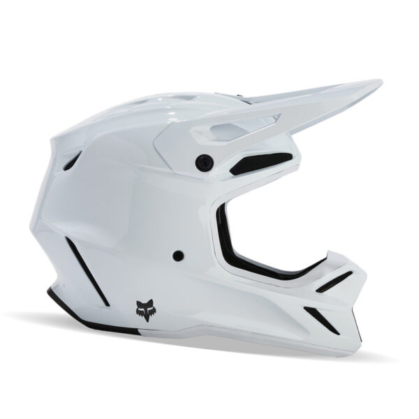 Kask FOX V3 RS CARBON SOLID WHITE - obrazek 2