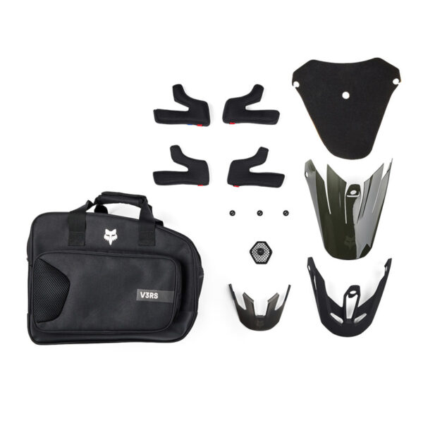 Kask FOX V3 RS CARBON SOLID WHITE - obrazek 3