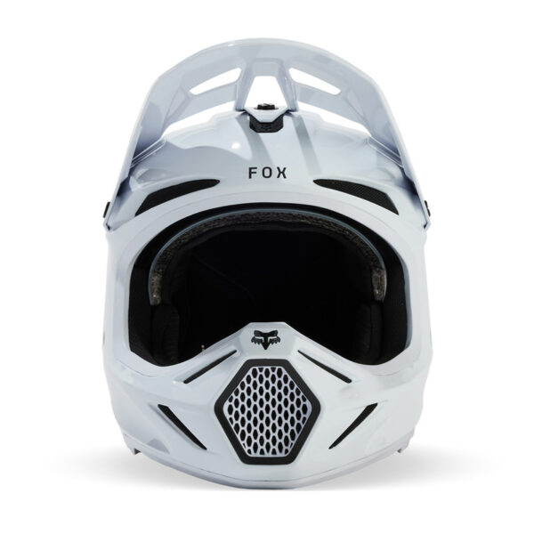 Kask FOX V3 RS CARBON SOLID WHITE - obrazek 4