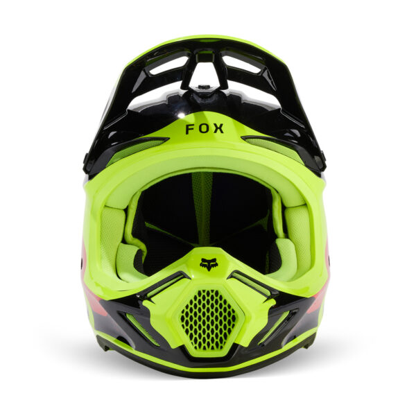 Kask FOX V3 REVISE RED/YELLOW - obrazek 2