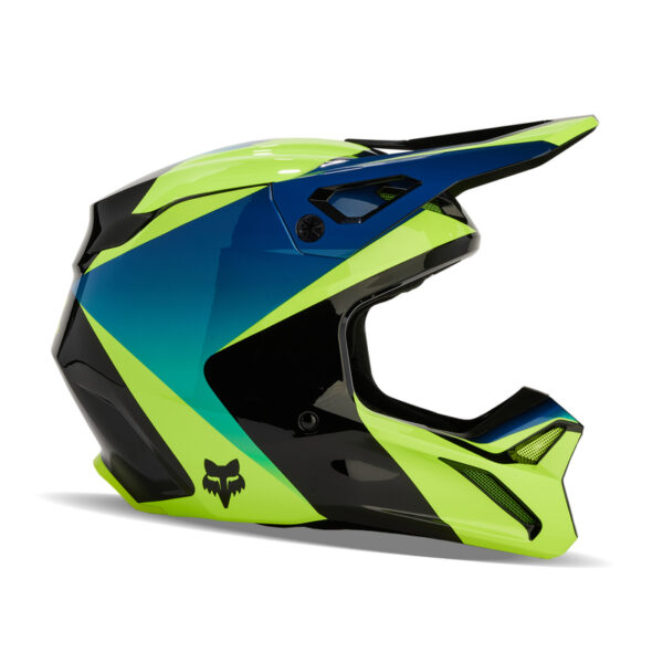 Kask FOX V1 STREAK BLACK/YELLOW - obrazek 3