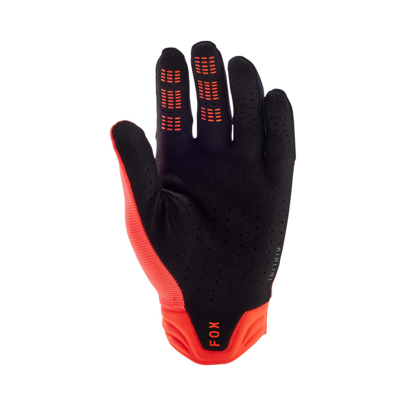 Rękawice motocyklowe junior FOX AIRLINE FLUO ORANGE - obrazek 2