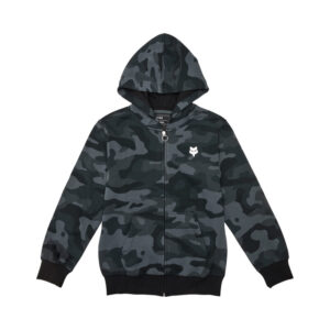 Bluza z kapturem na zamek FOX JUNIOR HEAD BLACK CAMO