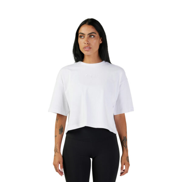 T-shirt FOX LADY WORDMARK OS CROP WHITE - obrazek 2