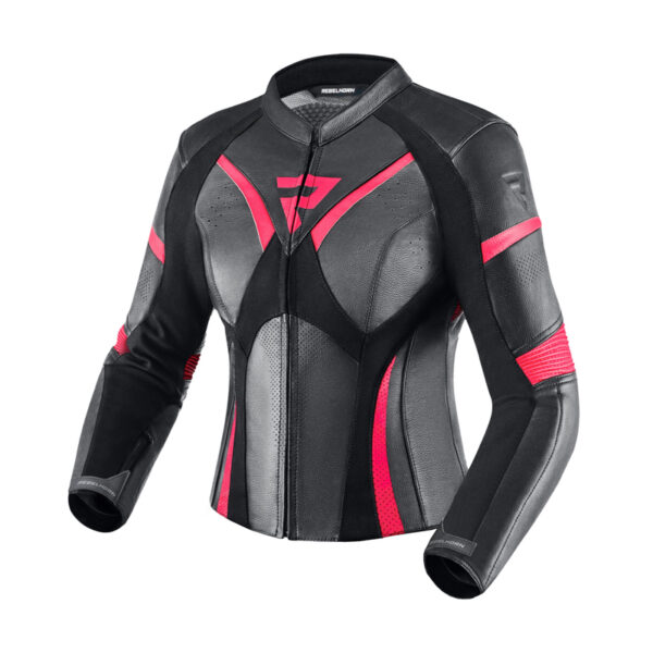 Kurtka skórzana REBELHORN REBEL LADY PINK/BLACK