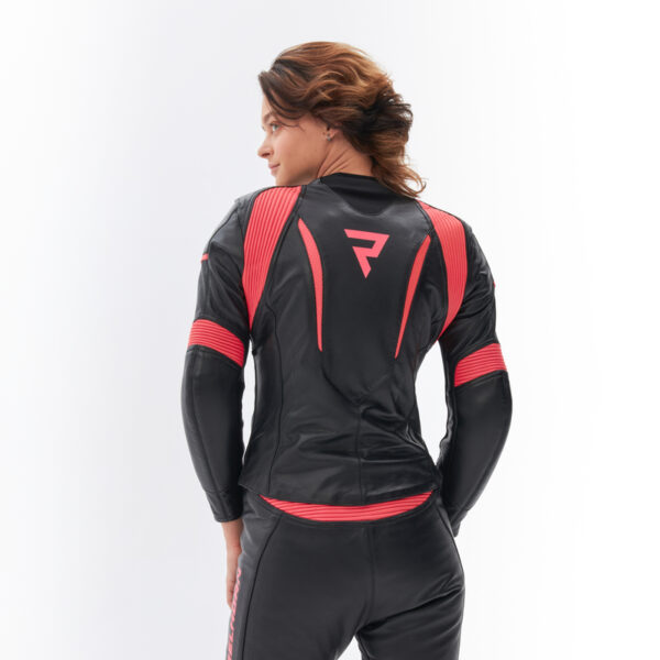 Kurtka skórzana REBELHORN REBEL LADY PINK/BLACK - obrazek 5