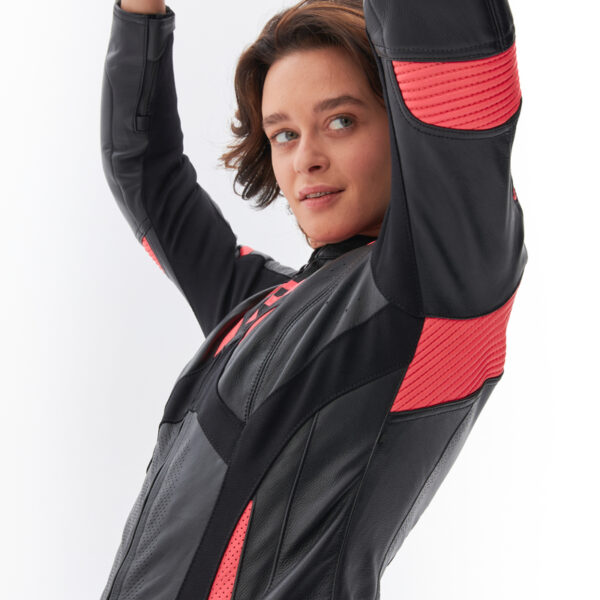 Kurtka skórzana REBELHORN REBEL LADY PINK/BLACK - obrazek 6