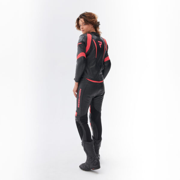 Kurtka skórzana REBELHORN REBEL LADY PINK/BLACK - obrazek 10