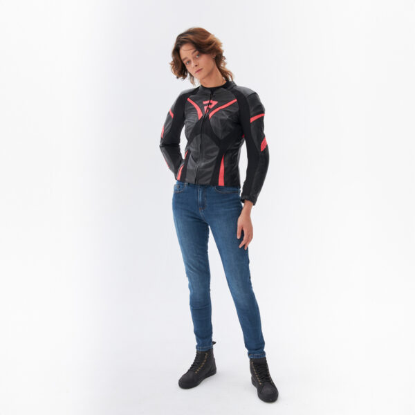 Kurtka skórzana REBELHORN REBEL LADY PINK/BLACK - obrazek 12