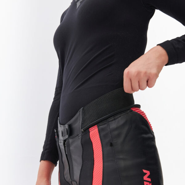 Spodnie skórzane REBELHORN REBEL LADY PINK/BLACK - obrazek 7