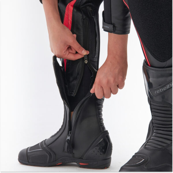 Spodnie skórzane REBELHORN REBEL LADY PINK/BLACK - obrazek 8