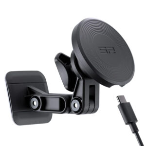 Uchwyt samochodowy na telefon przylepiec z ładowarką sp connect charging adhesive mount pro spc+ bl