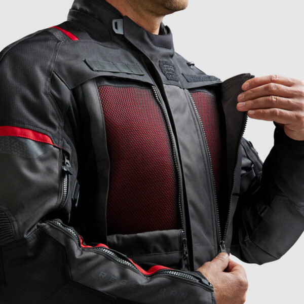 Kurtka tekstylna REBELHORN CUBBY V BLACK/ANTHRACITE/RED - obrazek 4