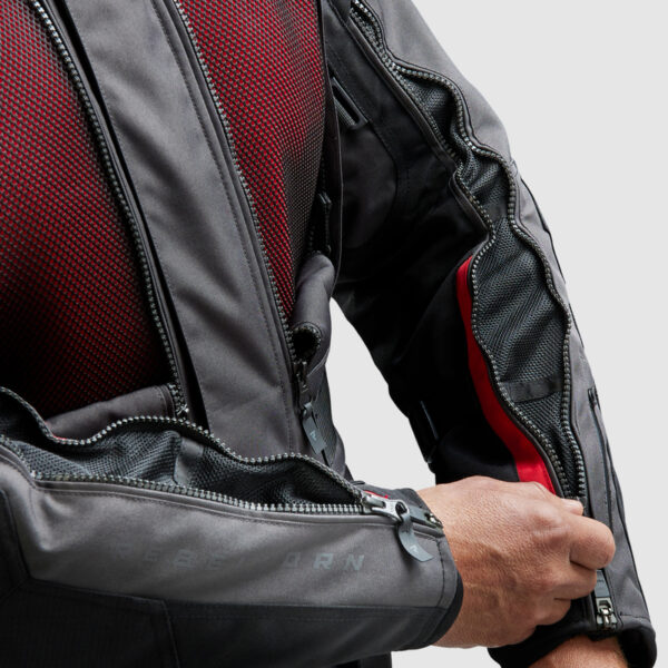 Kurtka tekstylna REBELHORN CUBBY V BLACK/ANTHRACITE/RED - obrazek 6