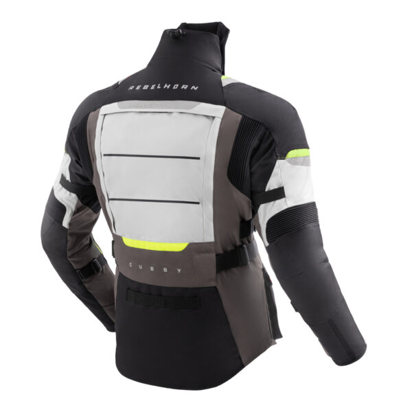Kurtka tekstylna REBELHORN CUBBY V BLACK/GREY/FLUO YELLOW - obrazek 2