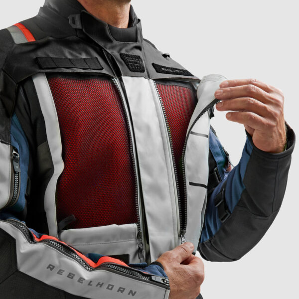 Kurtka tekstylna REBELHORN CUBBY V BLUE/GREY/RED - obrazek 4