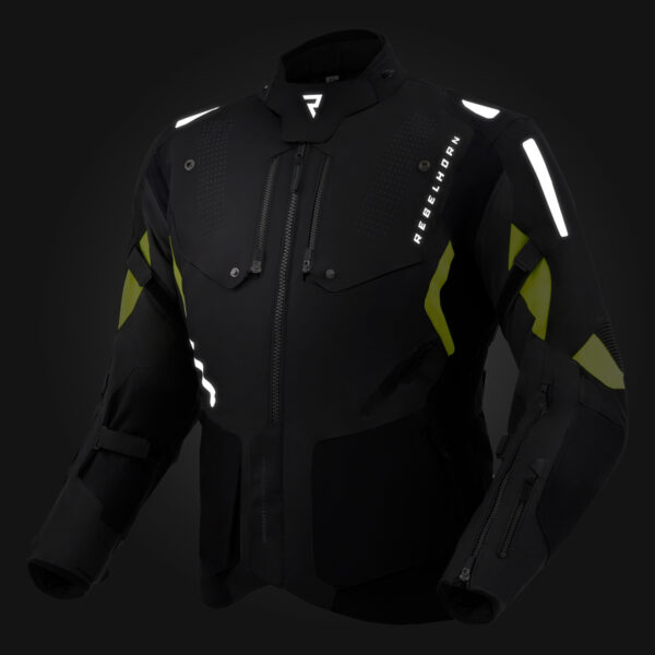 Kurtka tekstylna REBELHORN HIKER IV BLACK/ANTHRACITE/FLUO YELLOW - obrazek 14