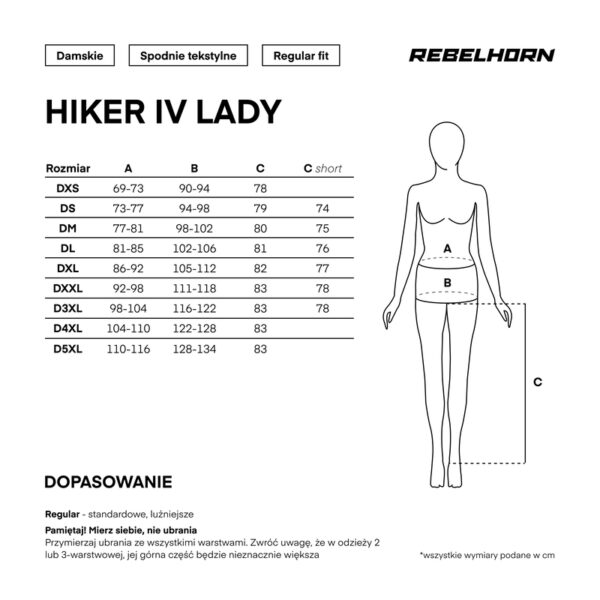Spodnie tekstylne REBELHORN HIKER IV LADY BLACK - obrazek 12